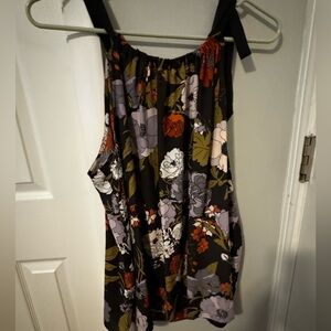 Loft gorgeous floral side-tie halter tunic, xl